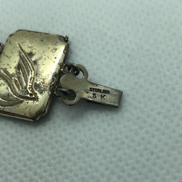 💛 Sterling Silver Vintage Siam Bracelet & Brooch - Picture 13 of 13